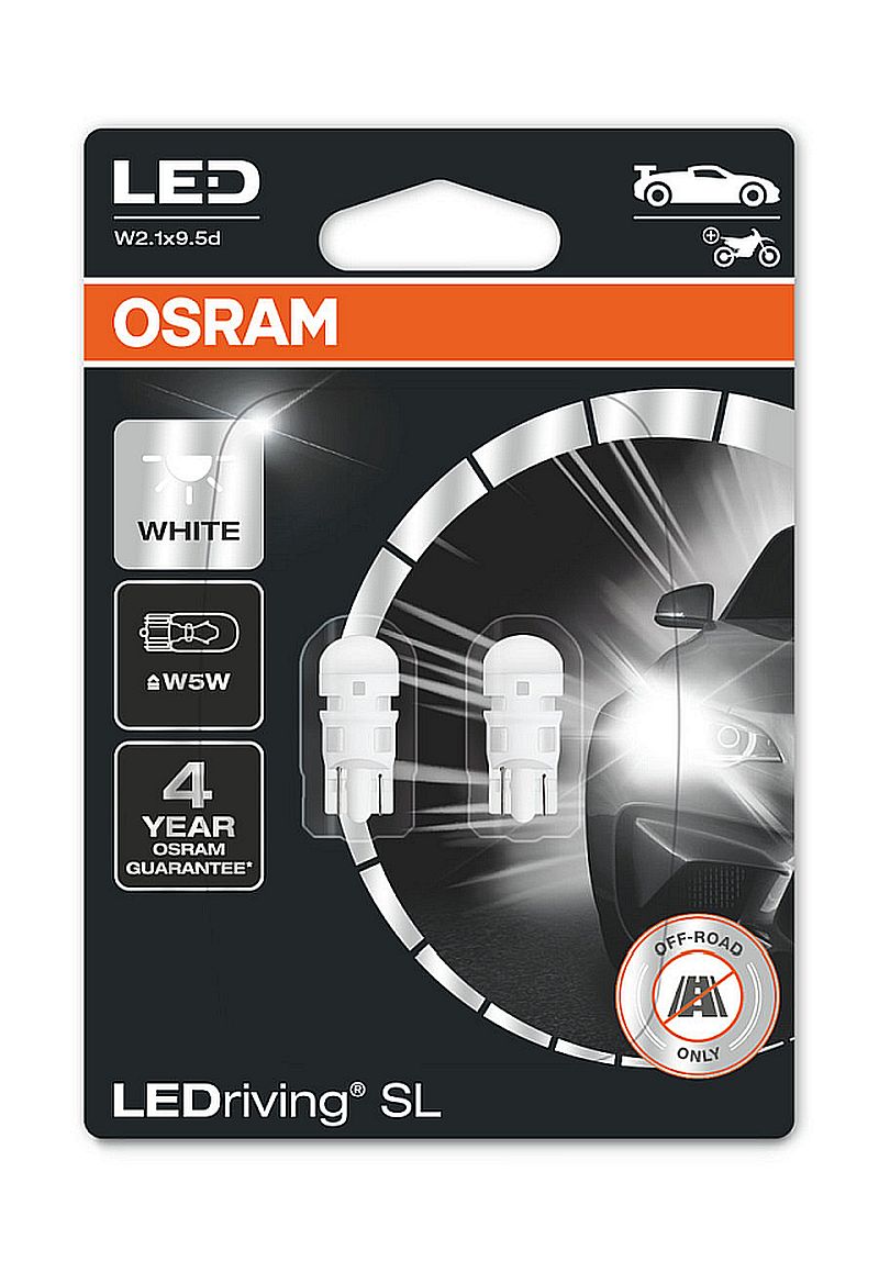 Osram LEDriving SL 6000K helyzetjelző LED 12V W5W, W2,1x9,5d 
